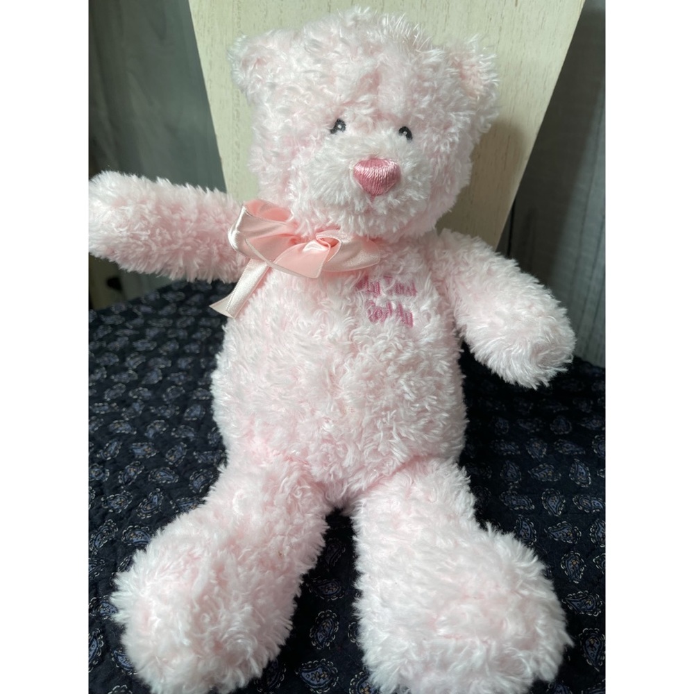 BABY GUND Plush My First Teddy Pink Bear Lovey Plushy Soft #58799